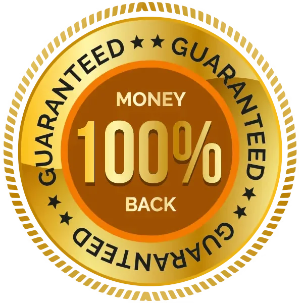 Gold and Black 60 Day Money Back Guarantee Badge